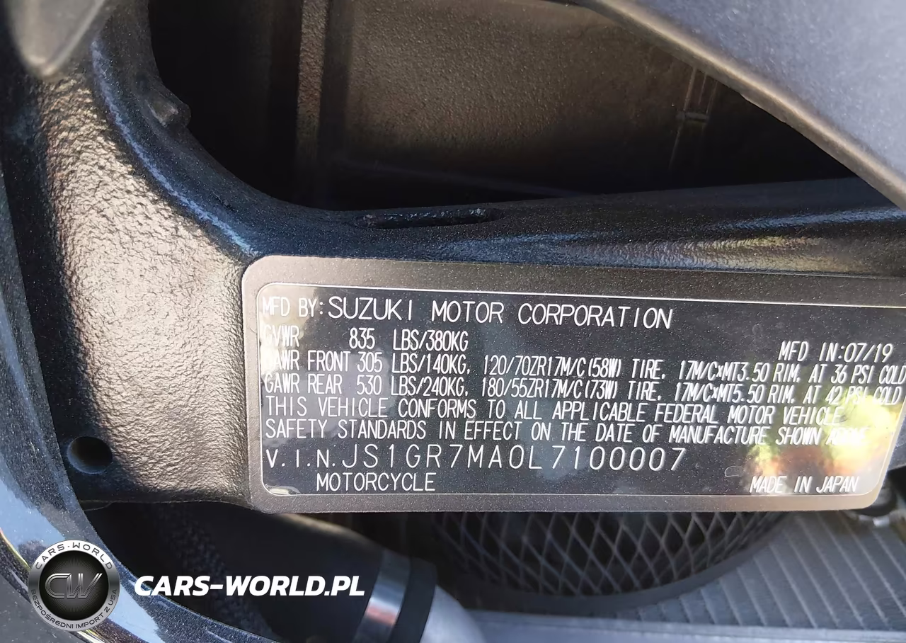 2020 Suzuki Gsx-R750 VIN:JS1GR7MA0L7100007 - 10