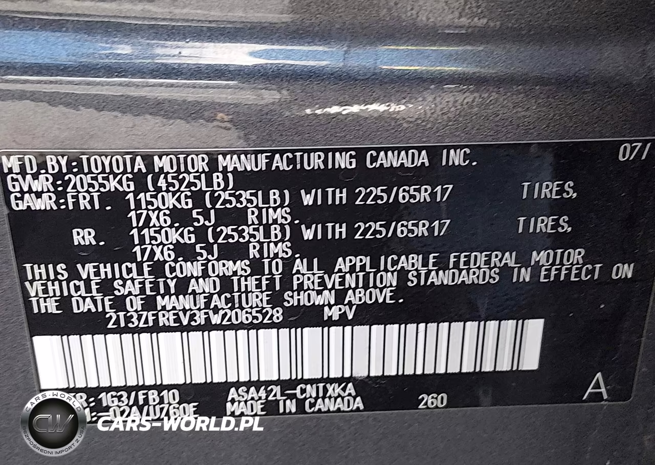 2015 Toyota Rav4 Le VIN:2T3ZFREV3FW206528 - 9