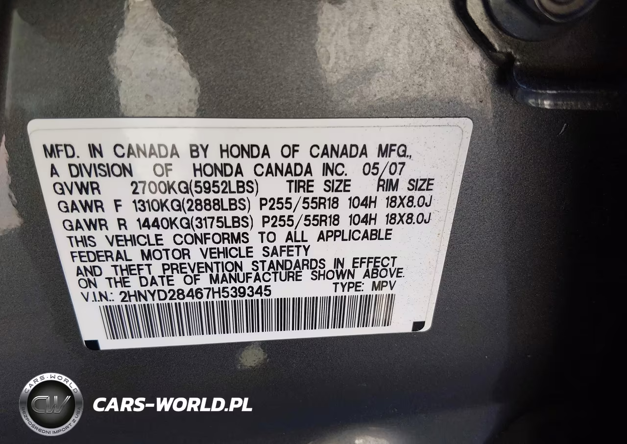 2007 Acura Mdx Technology Package VIN:2HNYD28467H539345 - 9