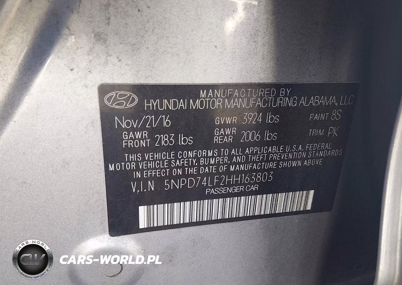 2017 Hyundai Elantra Se VIN:5NPD74LF2HH163803 - 9