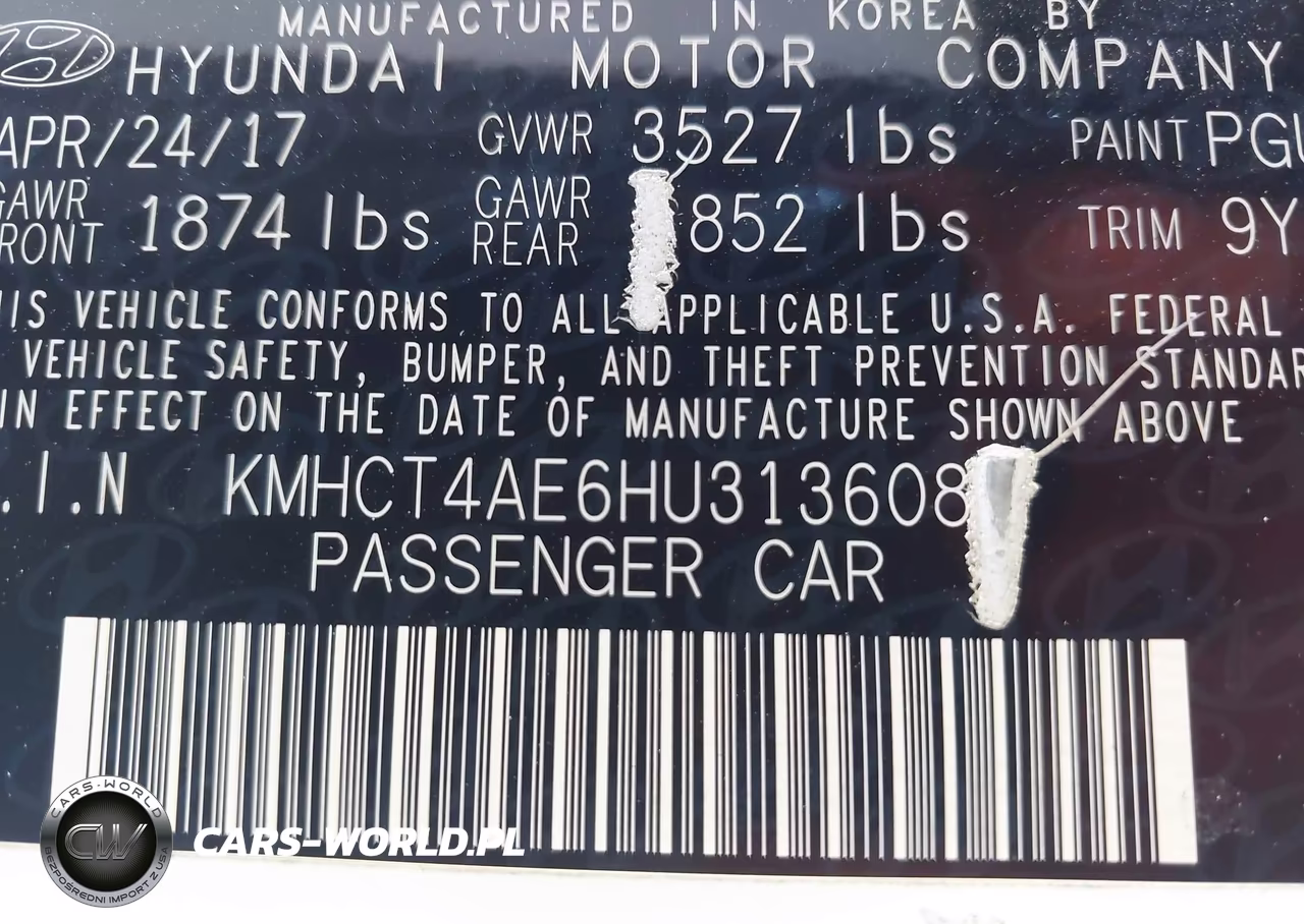 2017 Hyundai Accent Se VIN:KMHCT4AE6HU313608 - 9