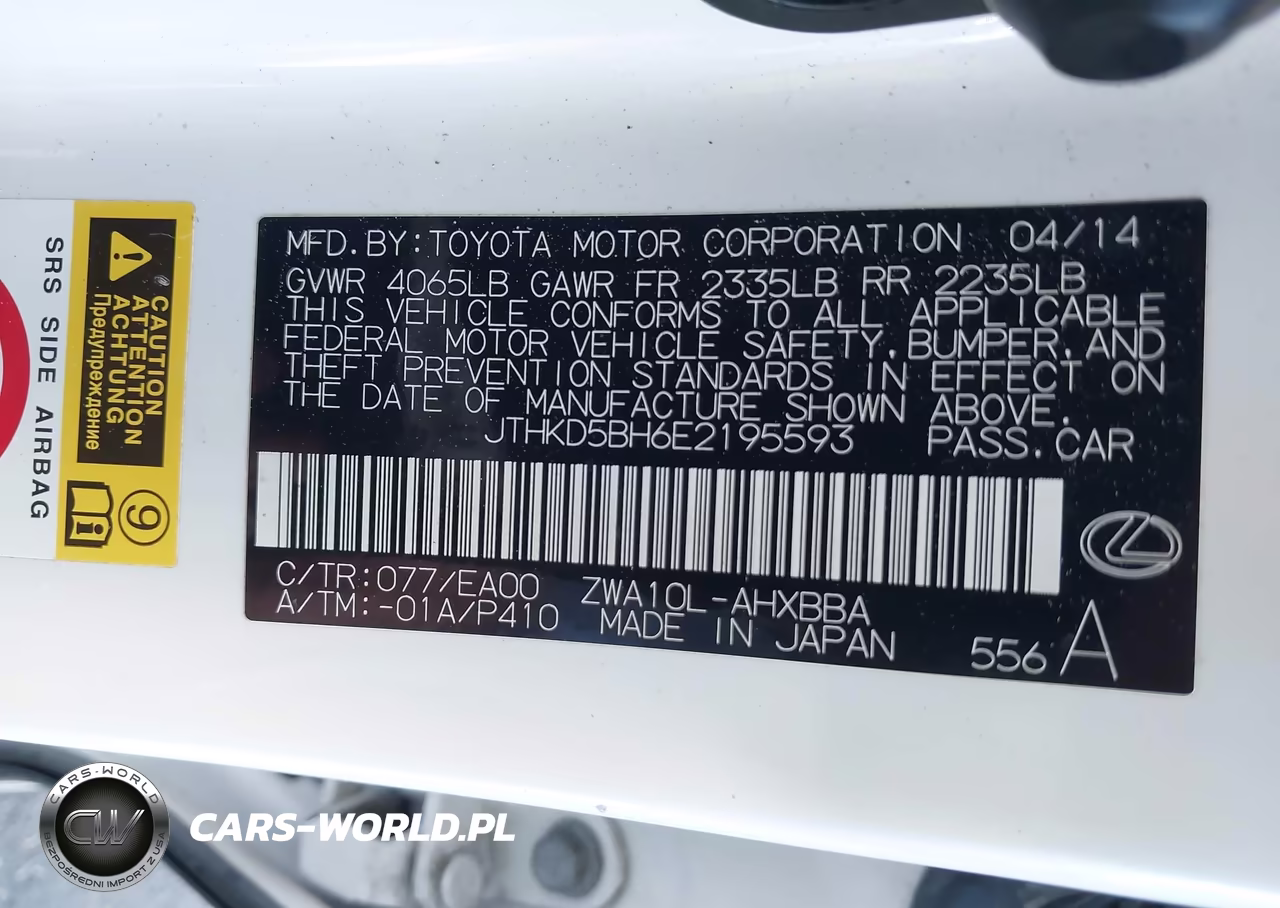 2014 Lexus Ct 200H VIN:JTHKD5BH6E2195593 - 9