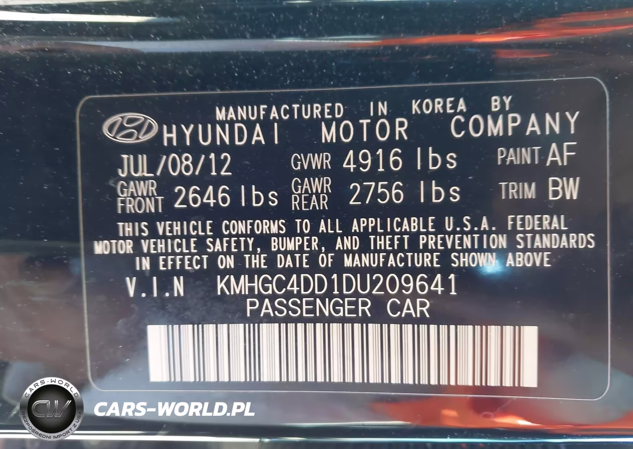 2013 Hyundai Genesis 3.8 VIN:KMHGC4DD1DU209641 - 9