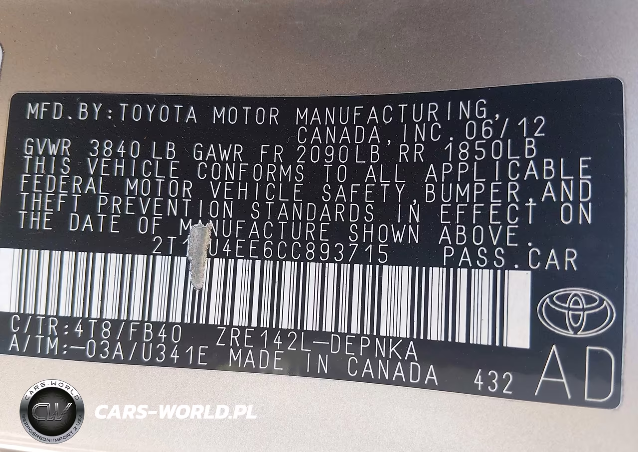 2012 Toyota Corolla Le VIN:2T1BU4EE6CC893715 - 9