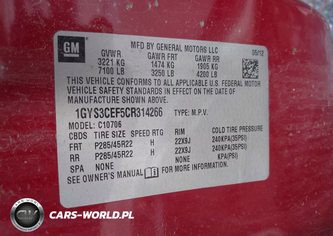 2012 Cadillac Escalade Premium VIN:1GYS3CEF5CR314266 - 9