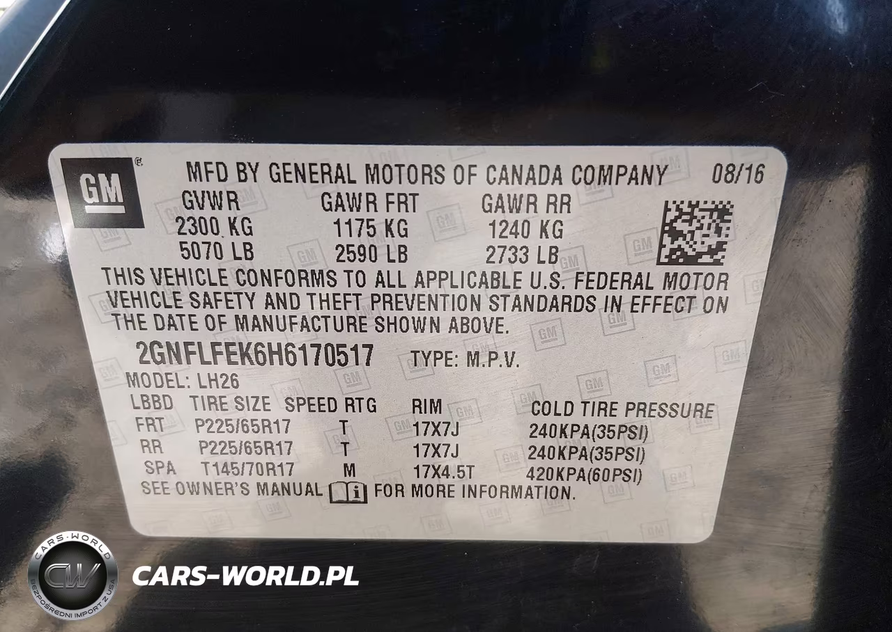 2017 Chevrolet Equinox Lt VIN:2GNFLFEK6H6170517 - 9