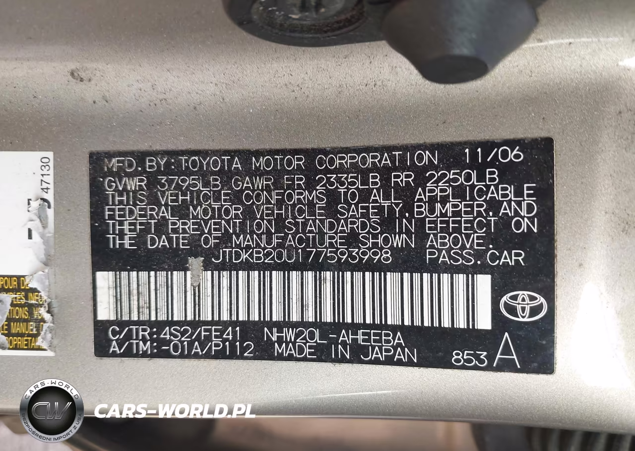 2007 Toyota Prius VIN:JTDKB20U177593998 - 9
