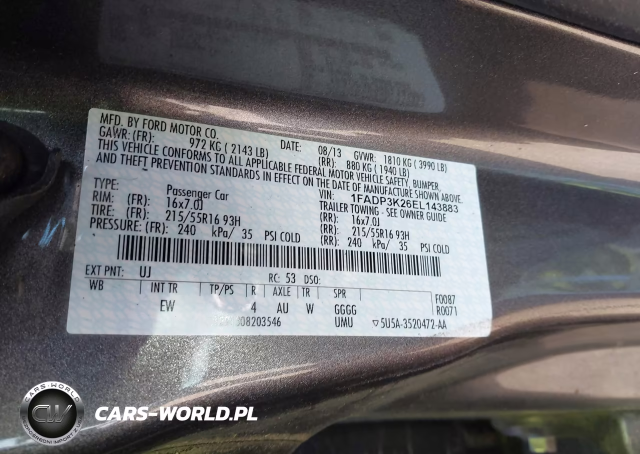 2014 Ford Focus Se VIN:1FADP3K26EL143883 - 9
