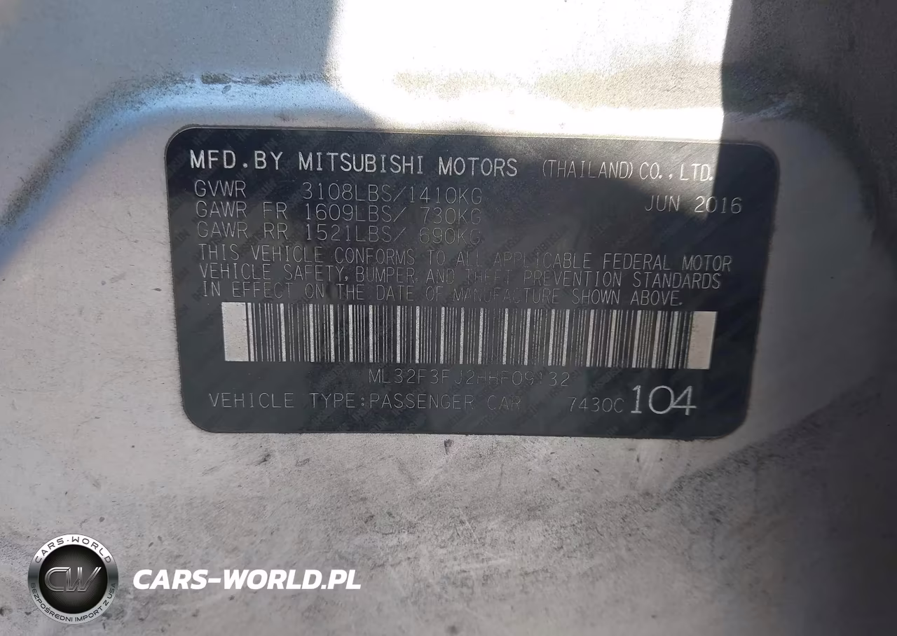 2017 Mitsubishi Mirage G4 Es VIN:ML32F3FJ2HHF09132 - 9