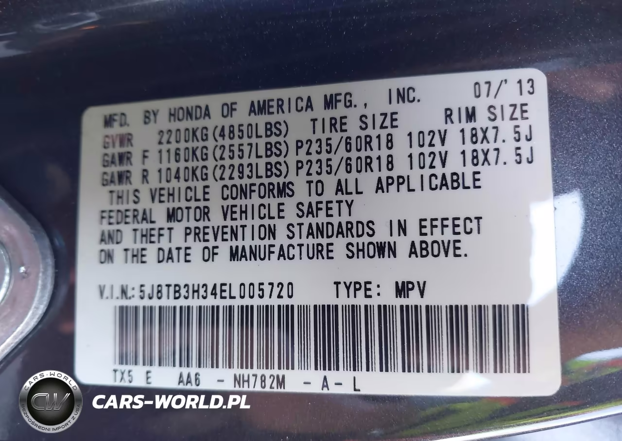 2014 Acura Rdx VIN:5J8TB3H34EL005720 - 9