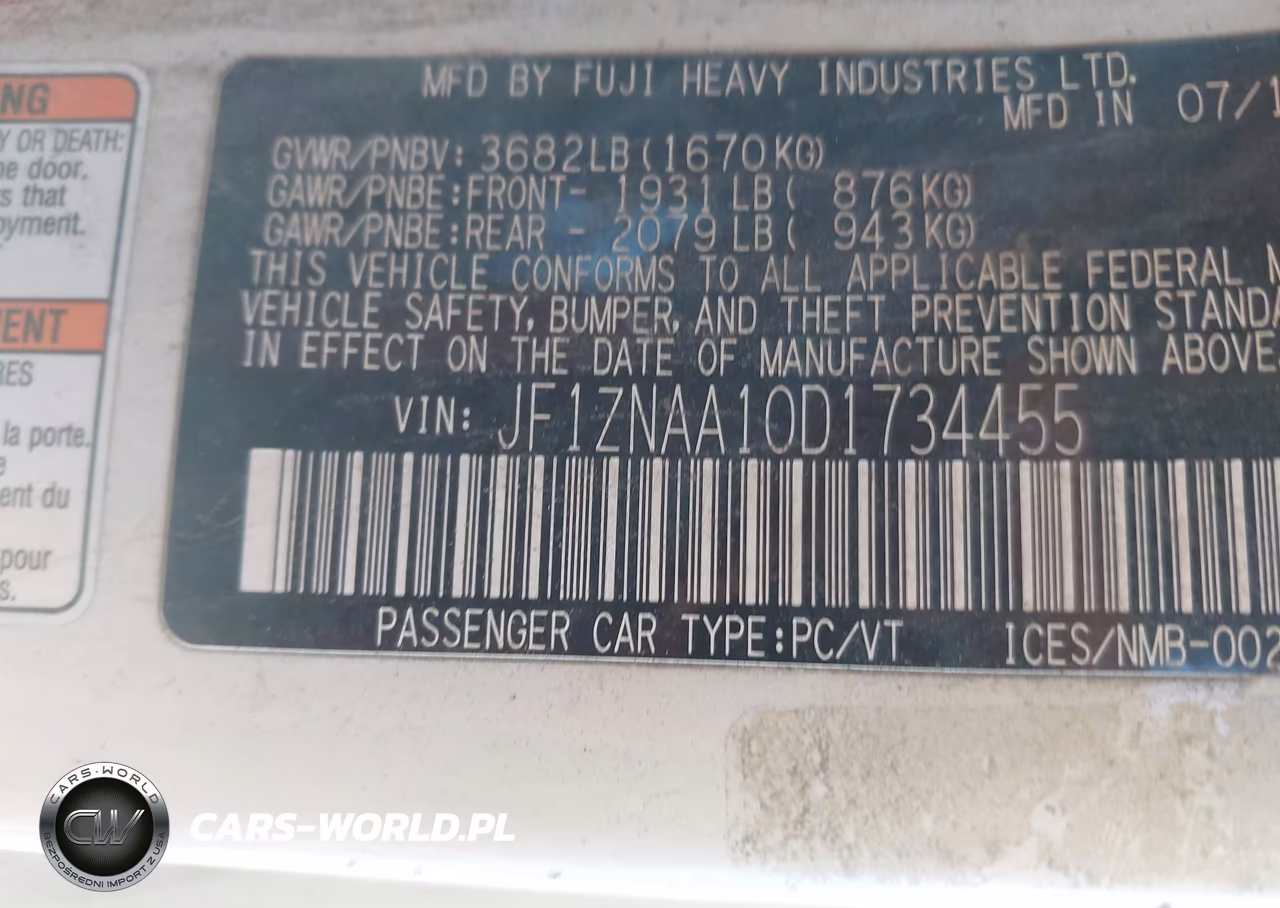 2013 Scion Fr-S VIN:JF1ZNAA10D1734455 - 9