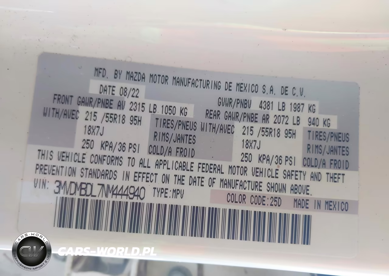 2022 Mazda Cx-30 Premium VIN:3MVDMBDL7NM444940 - 9