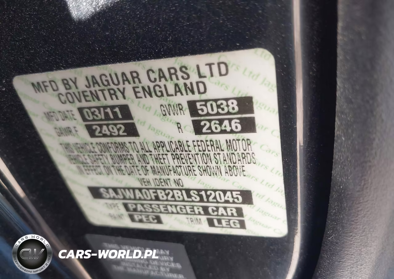 2011 Jaguar Xf VIN:SAJWA0FB2BLS12045 - 9