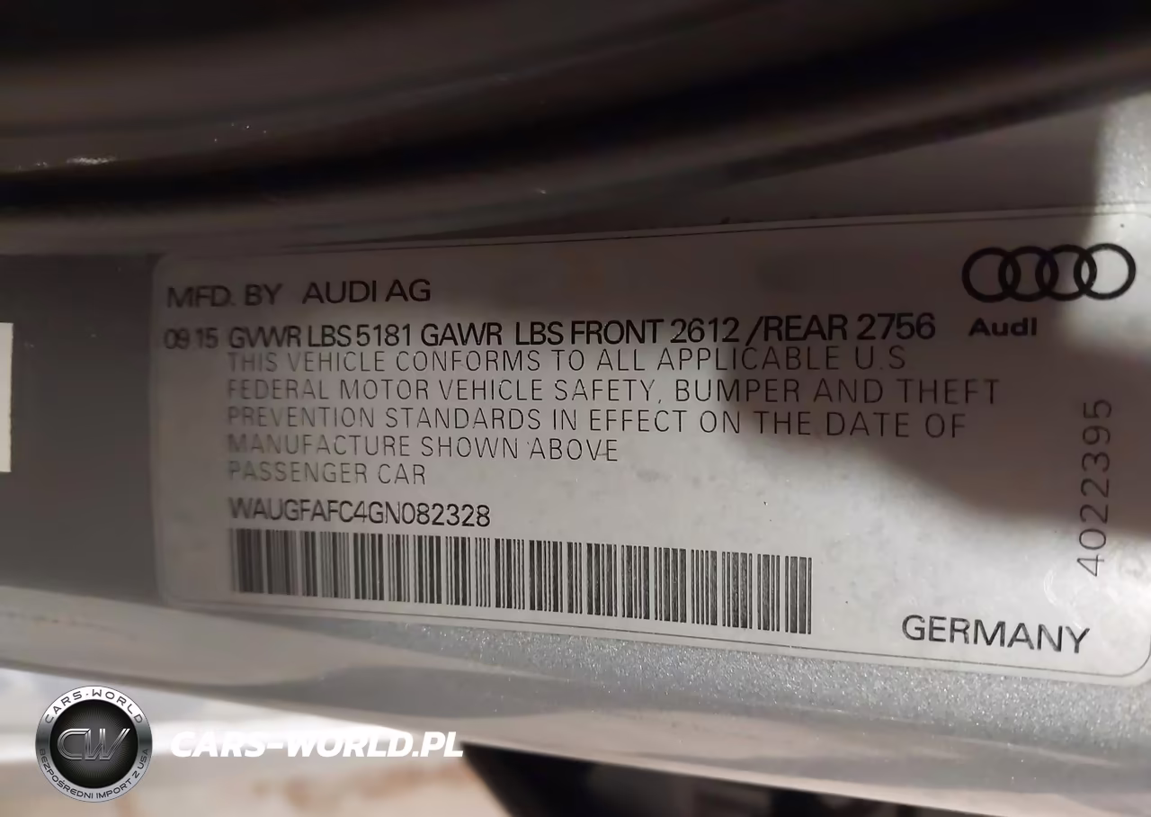 2016 Audi A6 2.0T Premium Plus VIN:WAUGFAFC4GN082328 - 9