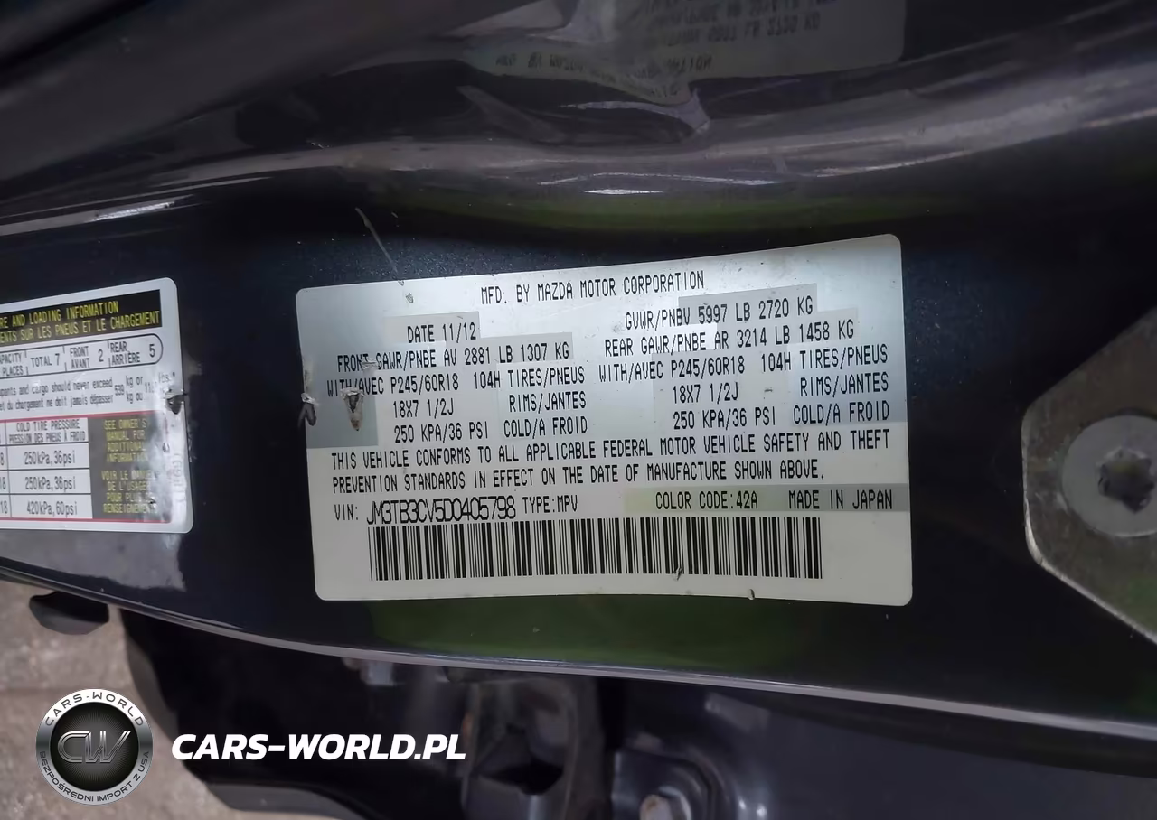 2013 Mazda Cx-9 Touring VIN:JM3TB3CV5D0405798 - 9