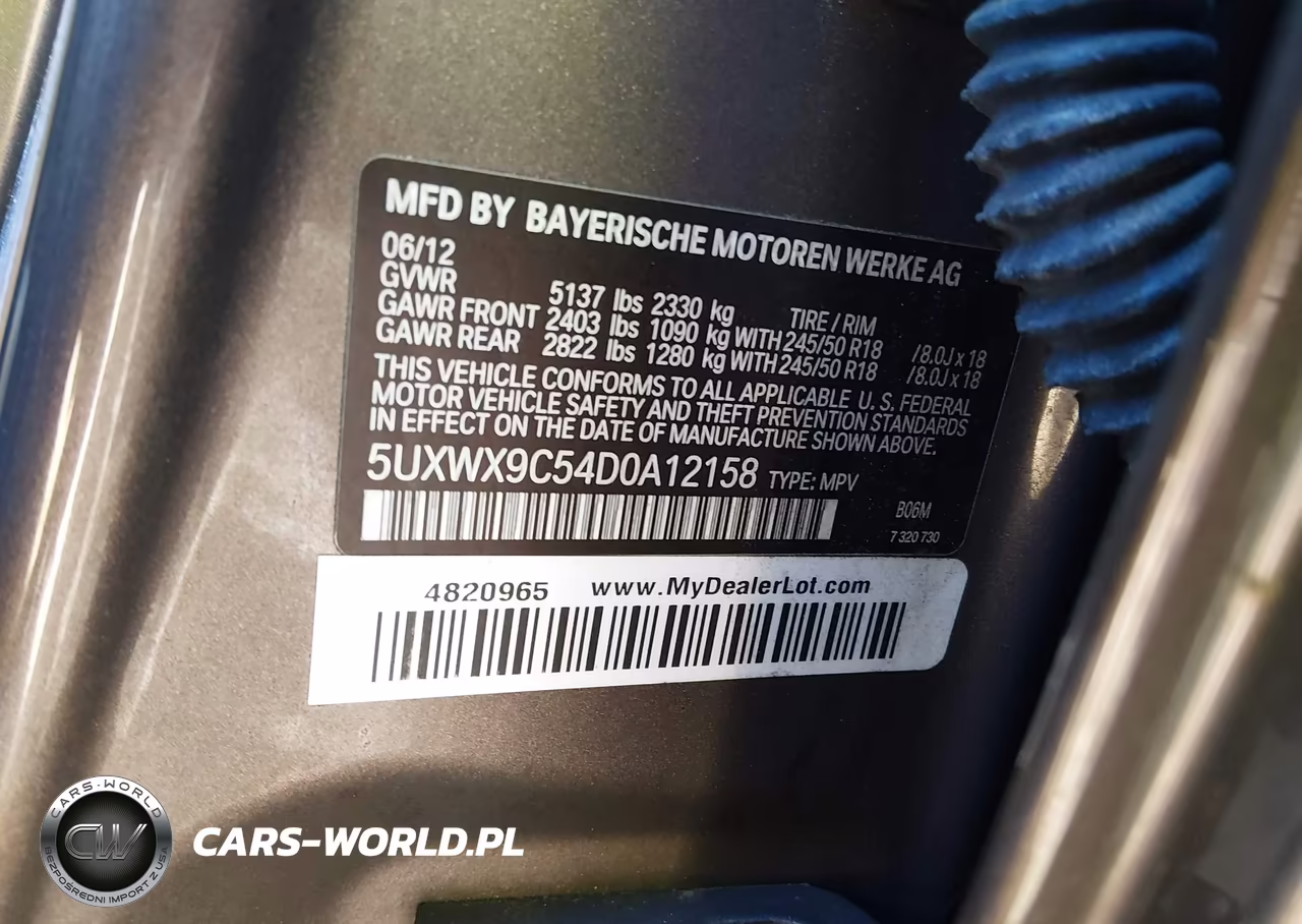 2013 BMW X3 xDrive28I VIN:5UXWX9C54D0A12158 - 9