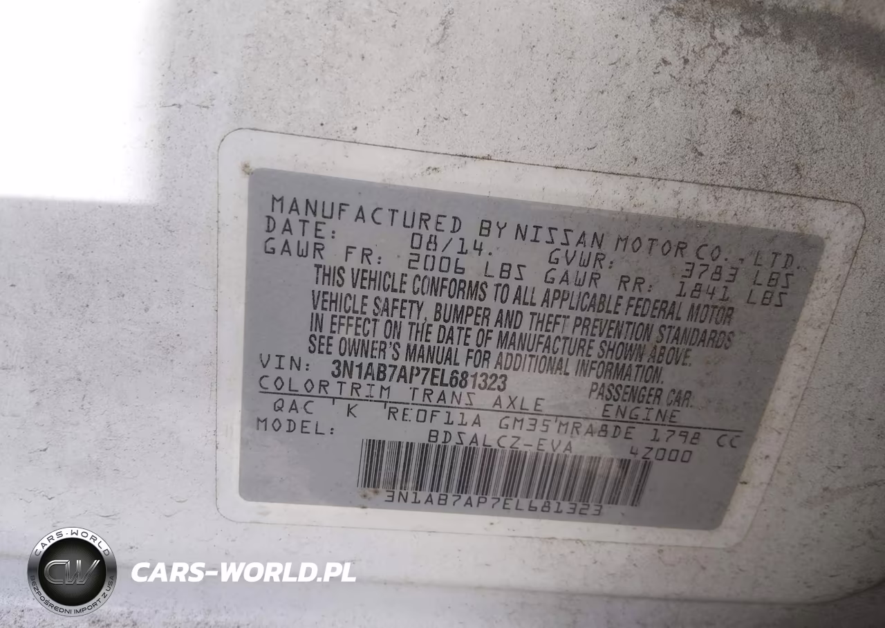 2014 Nissan Sentra S VIN:3N1AB7AP7EL681323 - 9