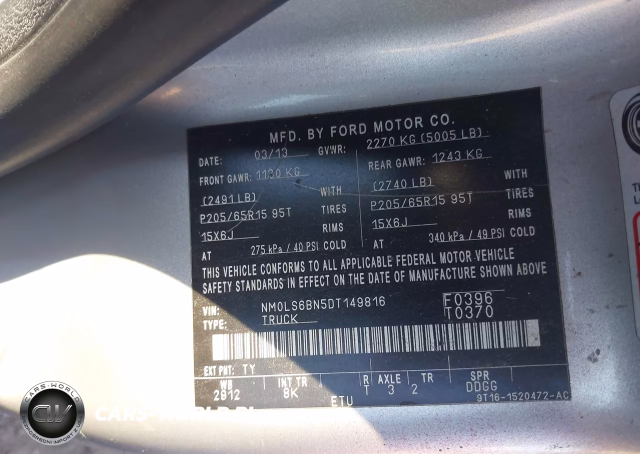 2013 Ford Transit Connect Xlt VIN:NM0LS6BN5DT149816 - 9