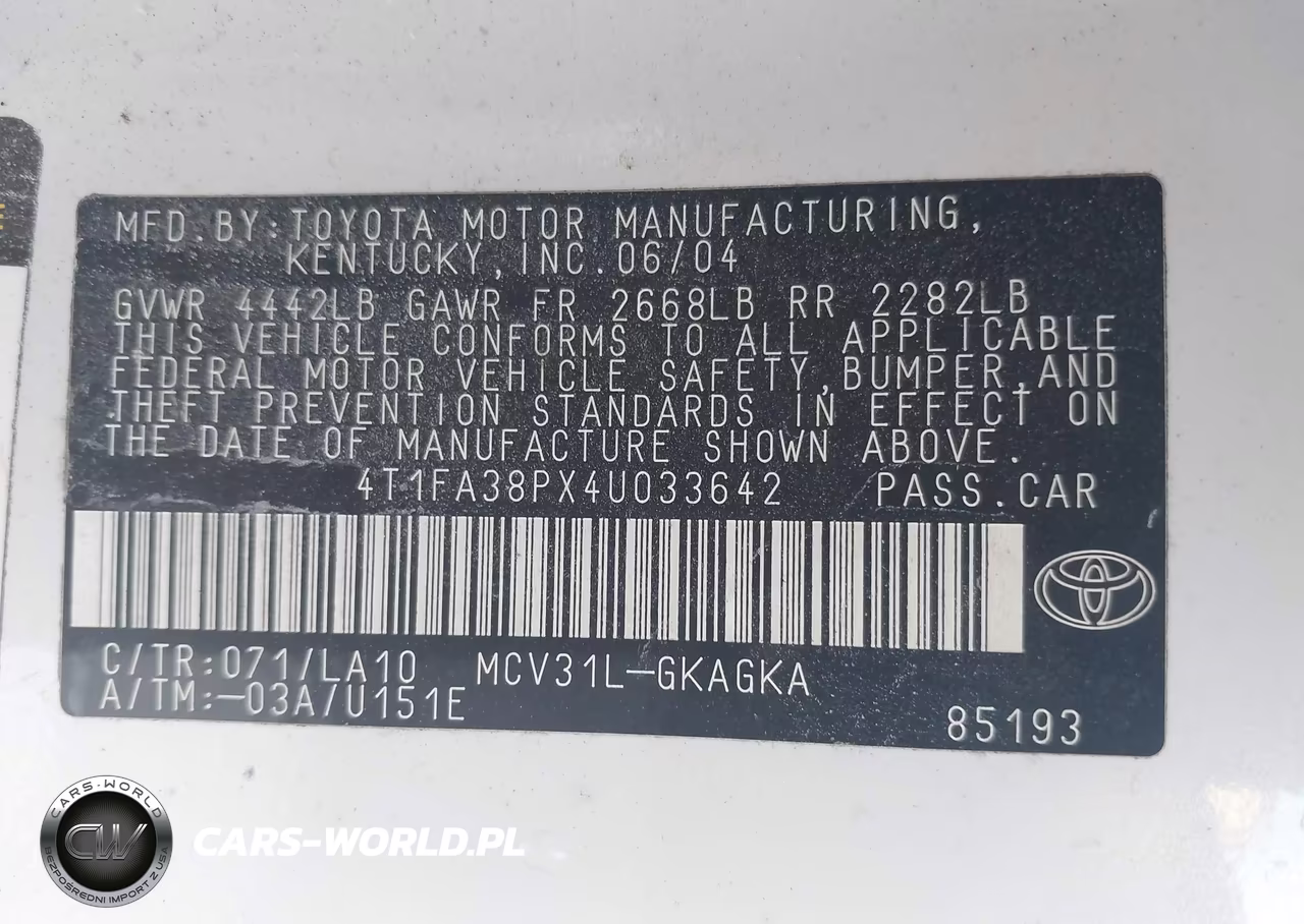 2004 Toyota Camry Solara Sle VIN:4T1FA38PX4U033642 - 9