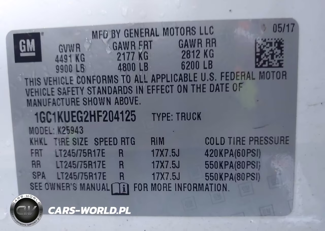2017 Chevrolet Silverado 2500Hd Wt VIN:1GC1KUEG2HF204125 - 9