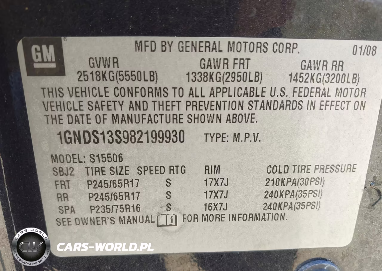 2008 Chevrolet Trailblazer Lt VIN:1GNDS13S982199930 - 9