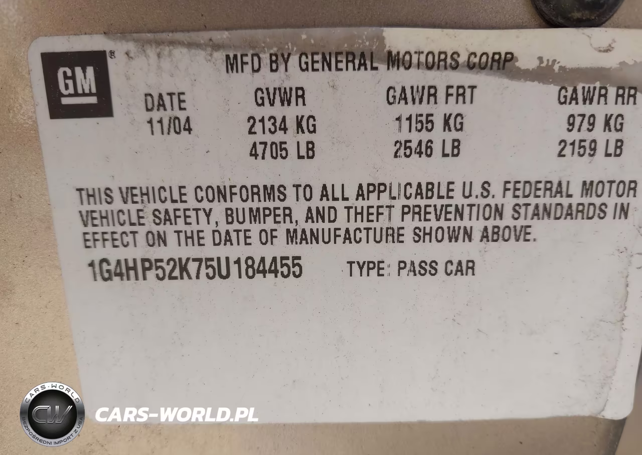 2005 Buick Lesabre Custom VIN:1G4HP52K75U184455 - 9