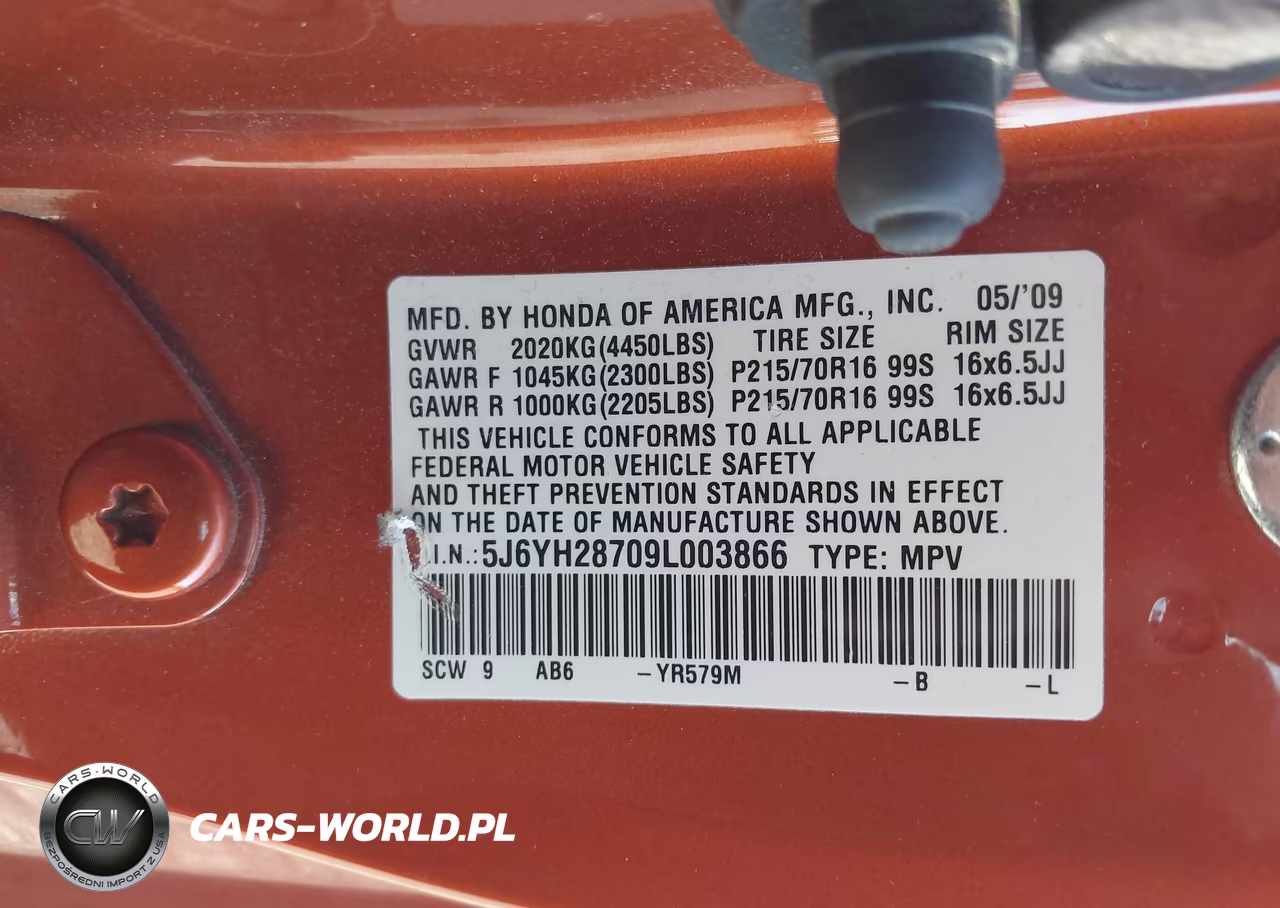 2009 Honda Element Ex VIN:5J6YH28709L003866 - 9