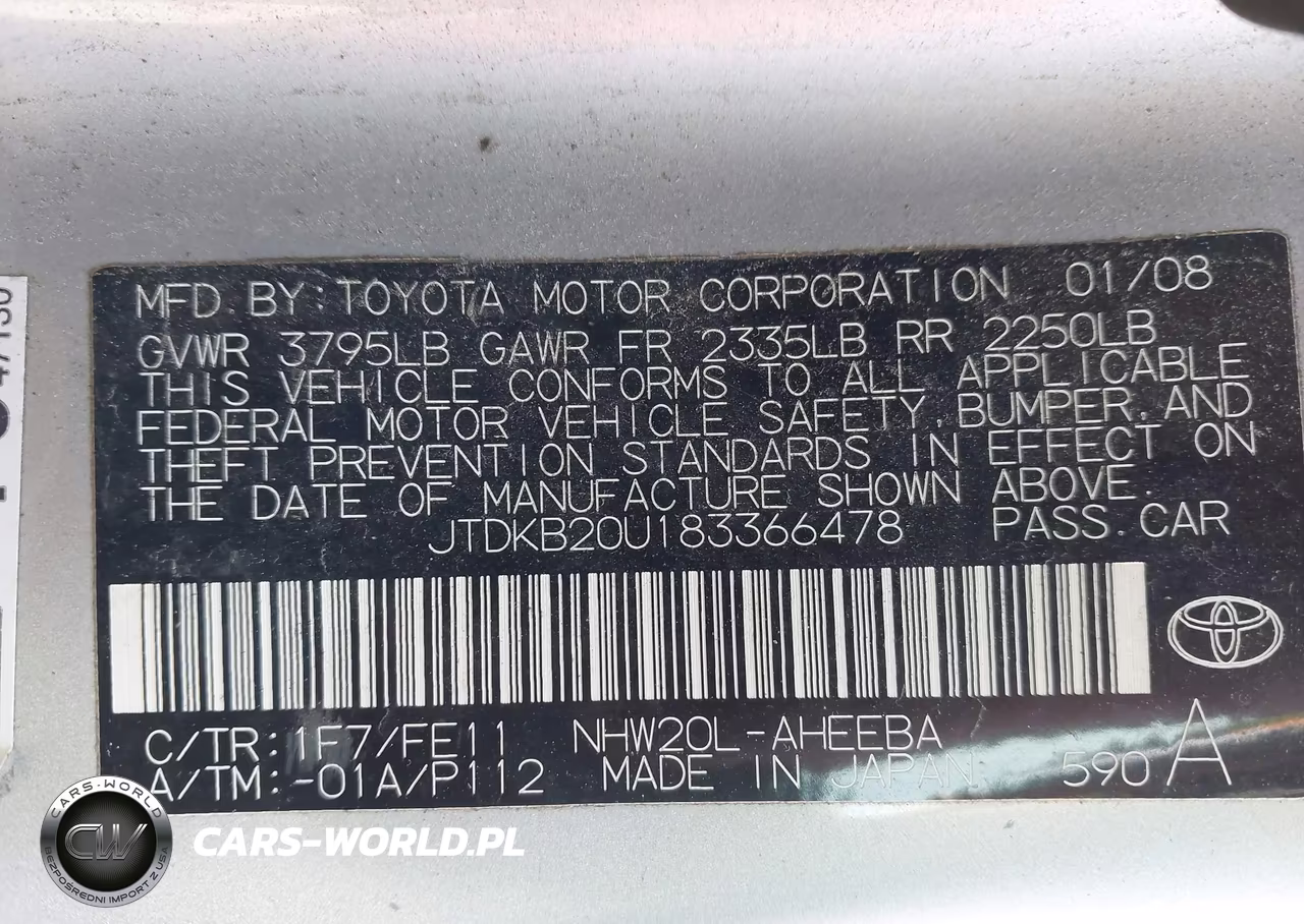 2008 Toyota Prius VIN:JTDKB20U183366478 - 9