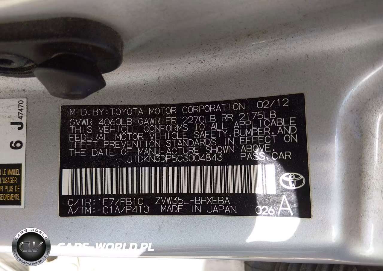 2012 Toyota Prius Plug-In VIN:JTDKN3DP5C3004843 - 9