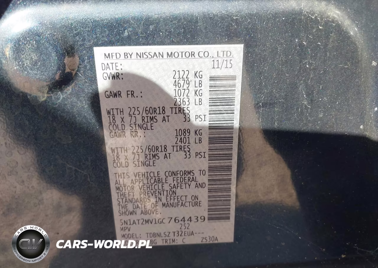 2016 Nissan Rogue S-Sl-Sv VIN:5N1AT2MV1GC764439 - 9