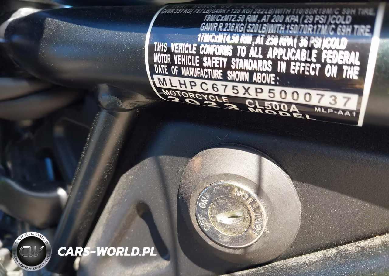 2023 Honda Cl500 A VIN:MLHPC675XP5000737 - 10