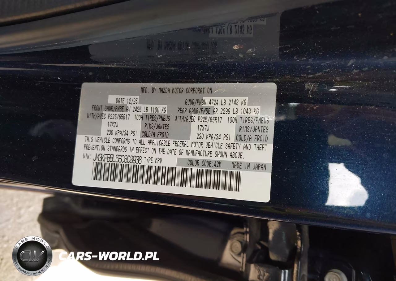 2025 Mazda Cx-5 2.5 S Select VIN:JM3KFBBL6S0808938 - 9