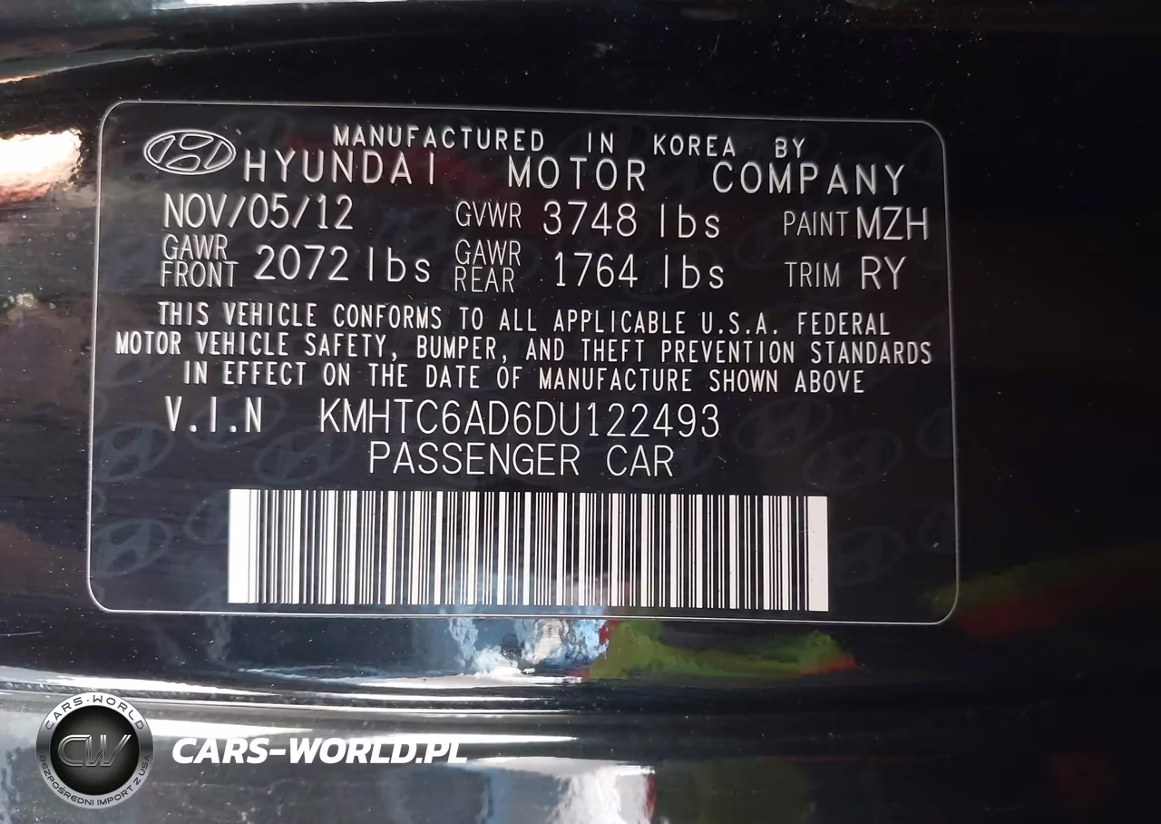 2013 Hyundai Veloster Base W-Gray VIN:KMHTC6AD6DU122493 - 9