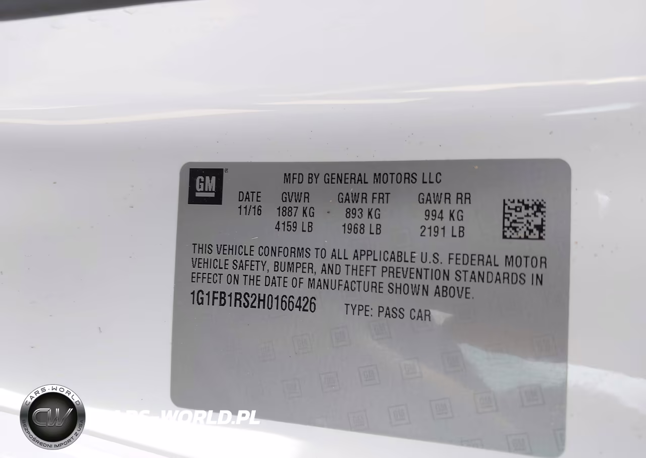2017 Chevrolet Camaro 1Lt VIN:1G1FB1RS2H0166426 - 9