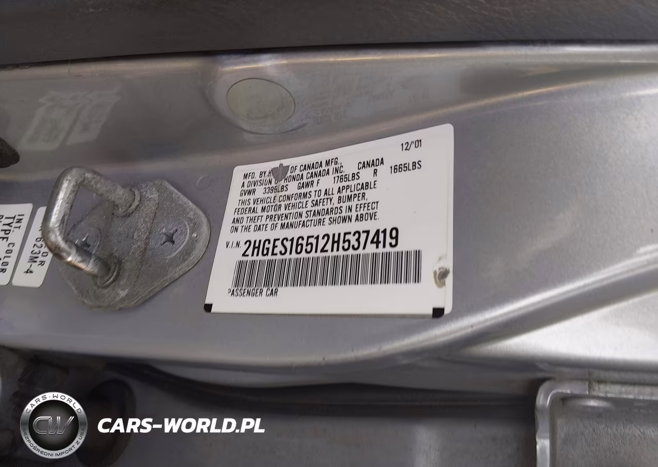 2002 Honda Civic Lx VIN:2HGES16512H537419 - 9
