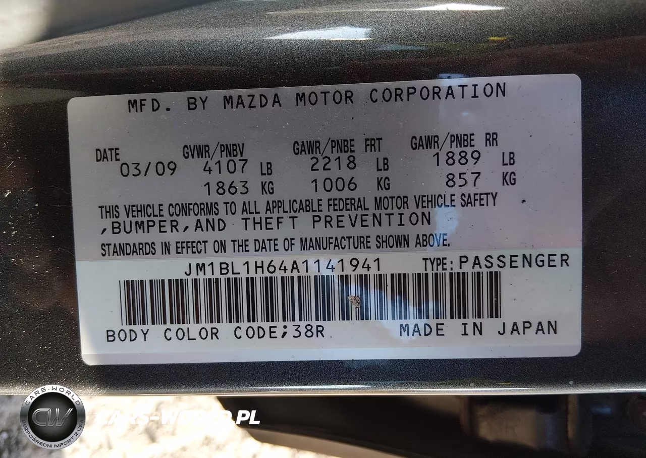 2010 Mazda Mazda3 S Sport VIN:JM1BL1H64A1141941 - 9