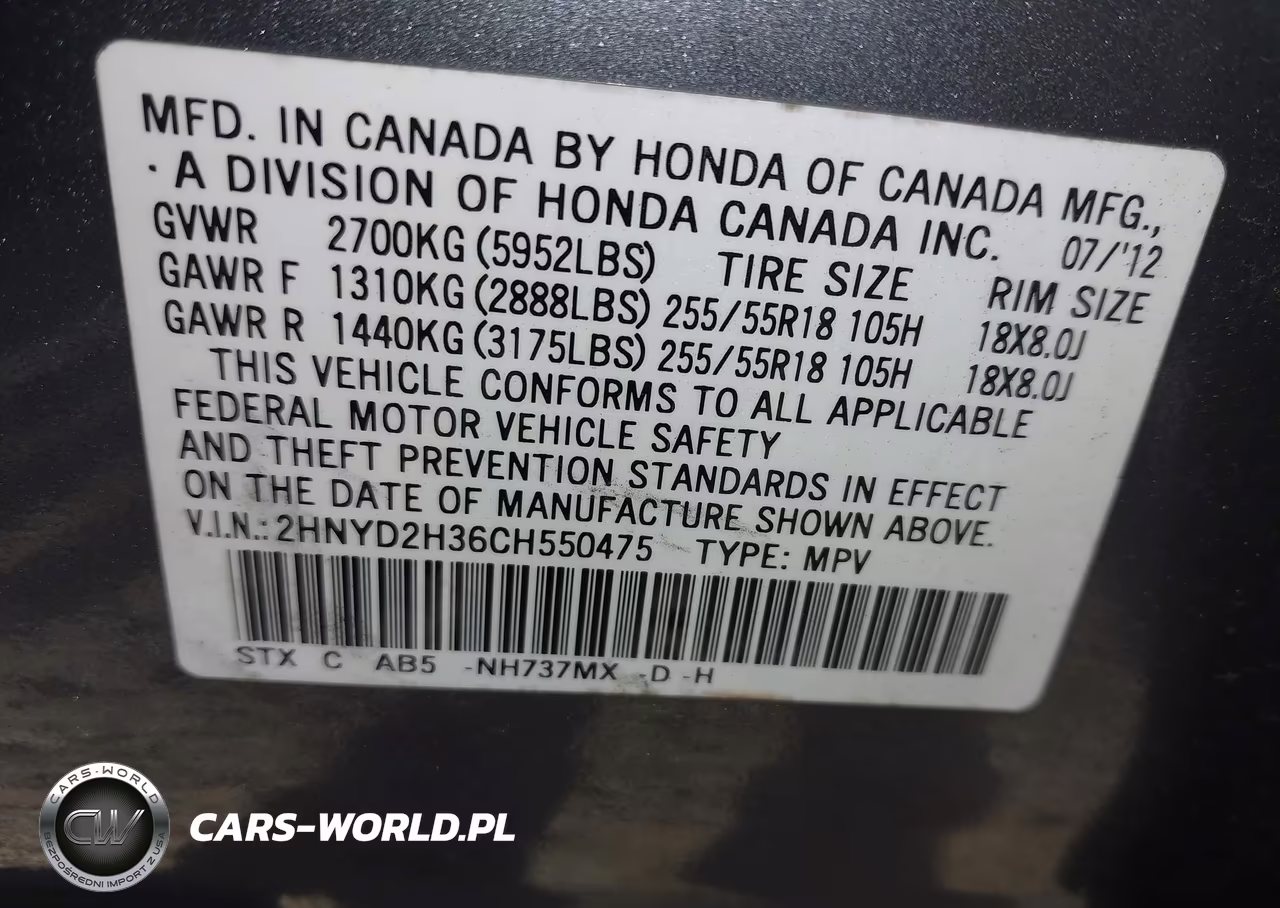 2012 Acura Mdx Technology Package VIN:2HNYD2H36CH550475 - 9