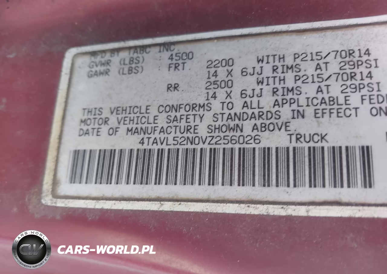 1997 Toyota Tacoma VIN:4TAVL52N0VZ256026 - 9