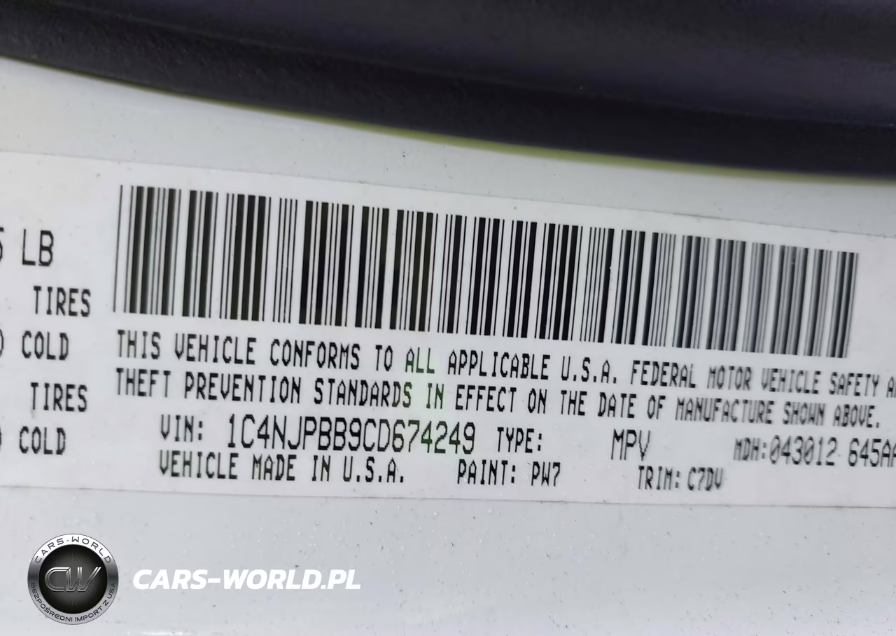 2012 Jeep Patriot Sport VIN:1C4NJPBB9CD674249 - 9