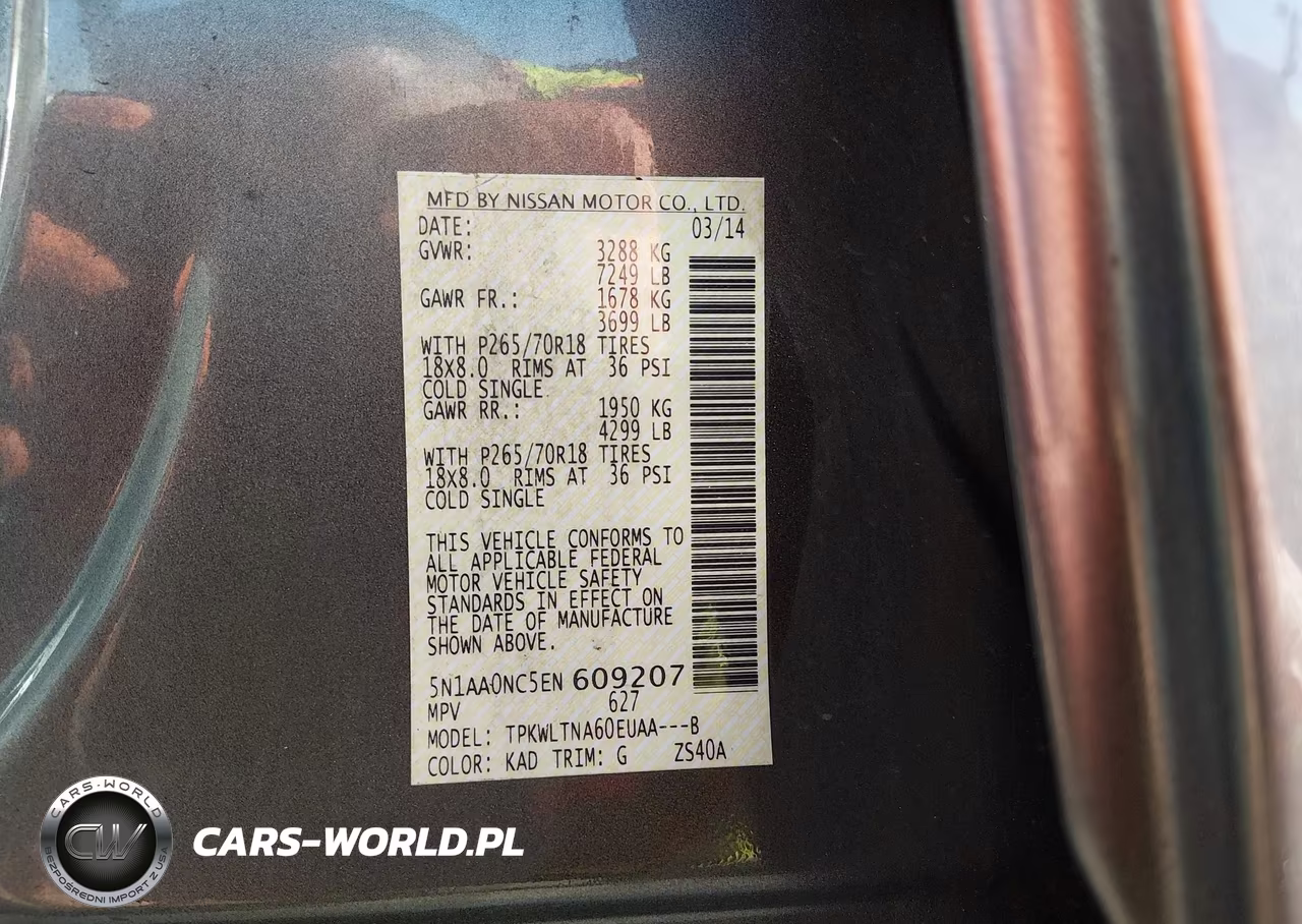 2014 Nissan Armada Sv VIN:5N1AA0NC5EN609207 - 9