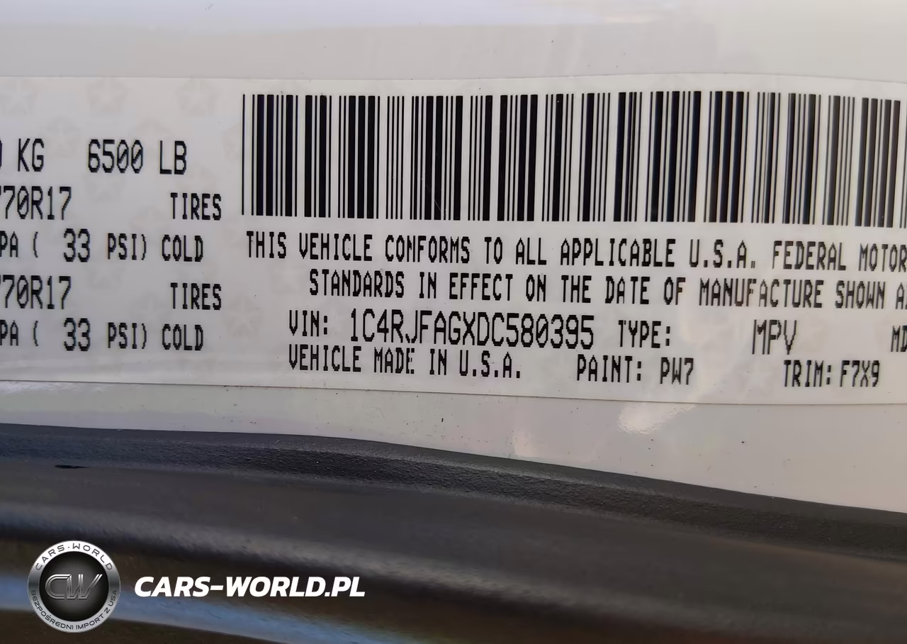 2013 Jeep Grand Cherokee Laredo VIN:1C4RJFAGXDC580395 - 9