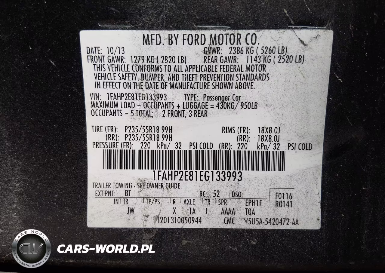 2014 Ford Taurus Sel VIN:1FAHP2E81EG133993 - 9