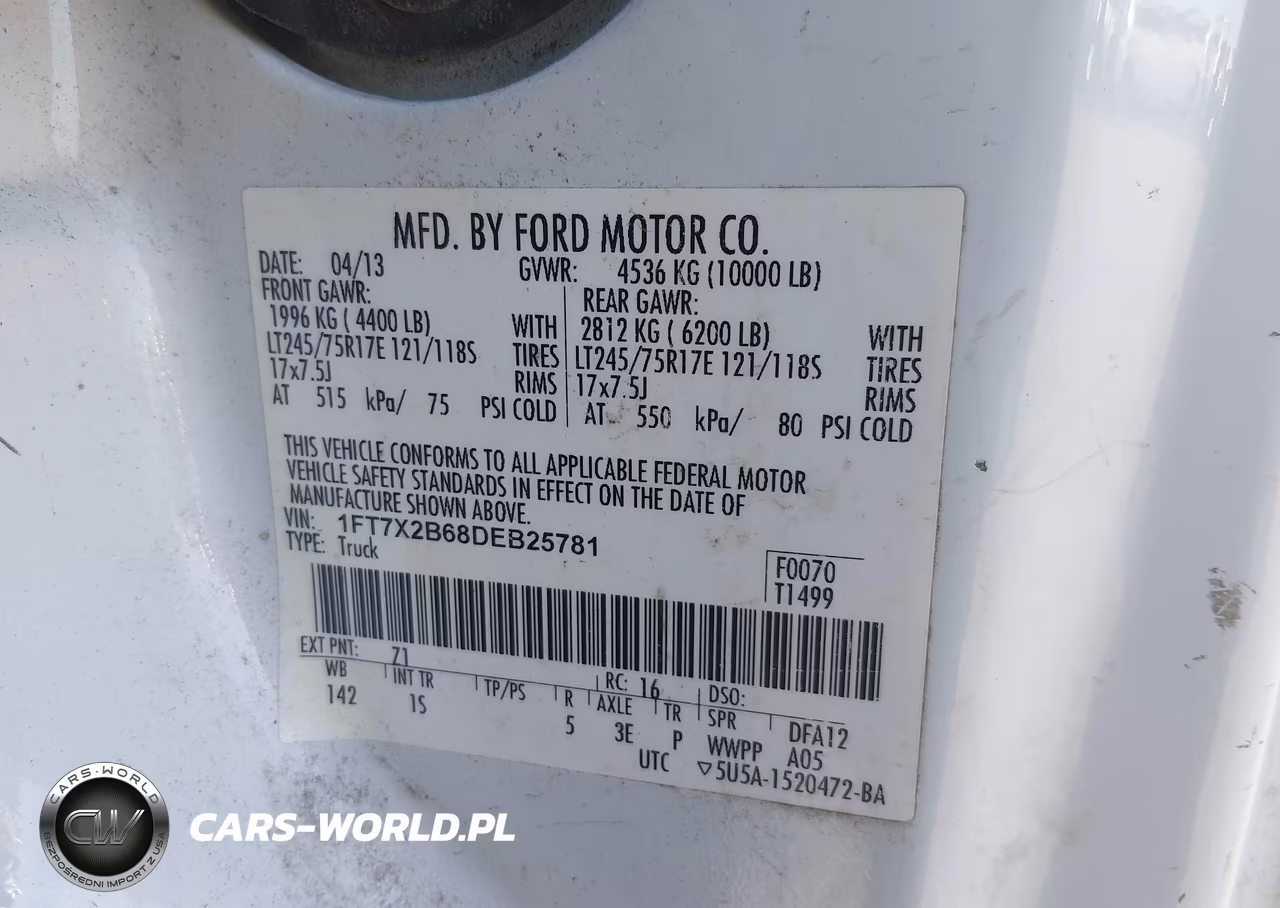 2013 Ford F-250 Xl VIN:1FT7X2B68DEB25781 - 9