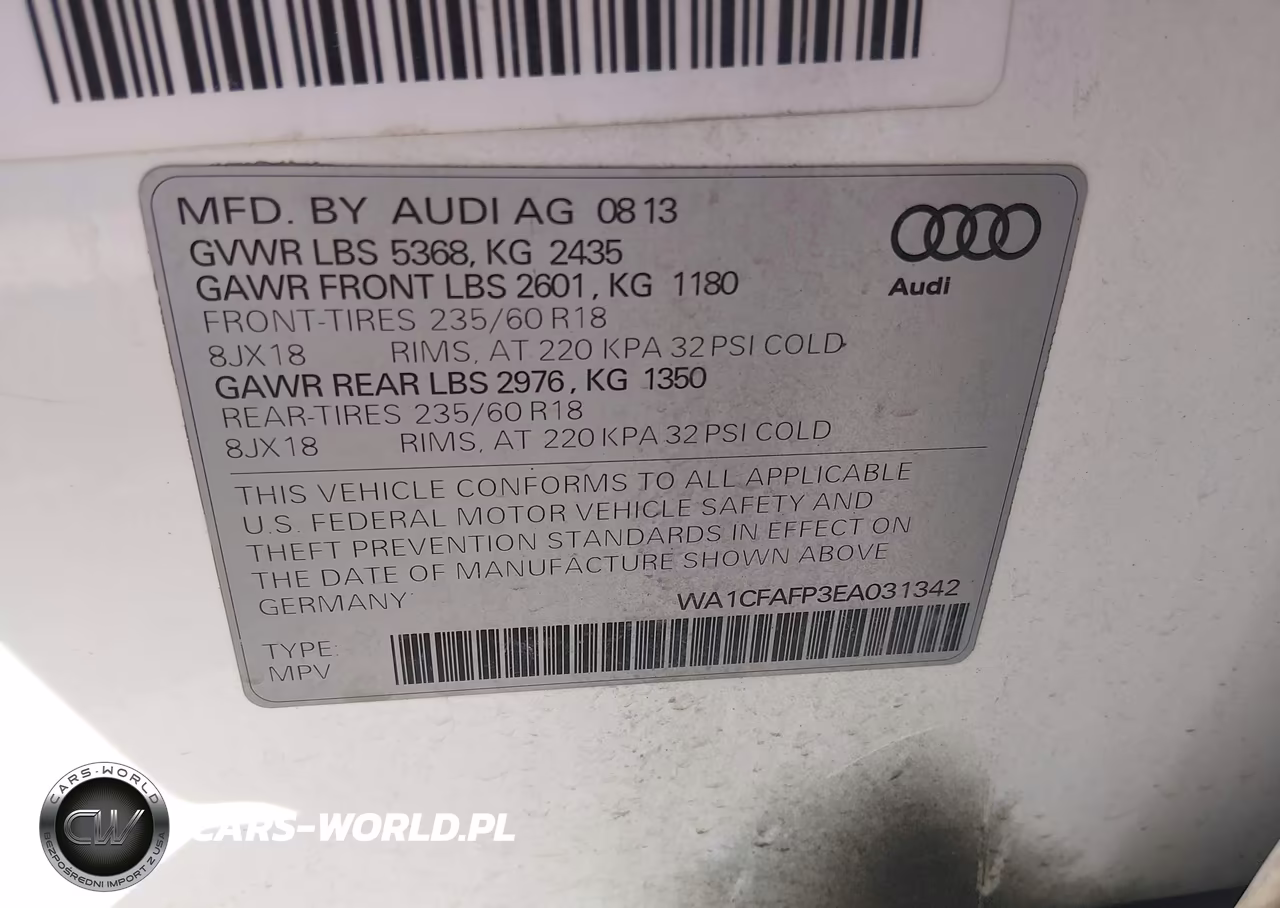 2014 Audi Q5 2.0T Premium VIN:WA1CFAFP3EA031342 - 9