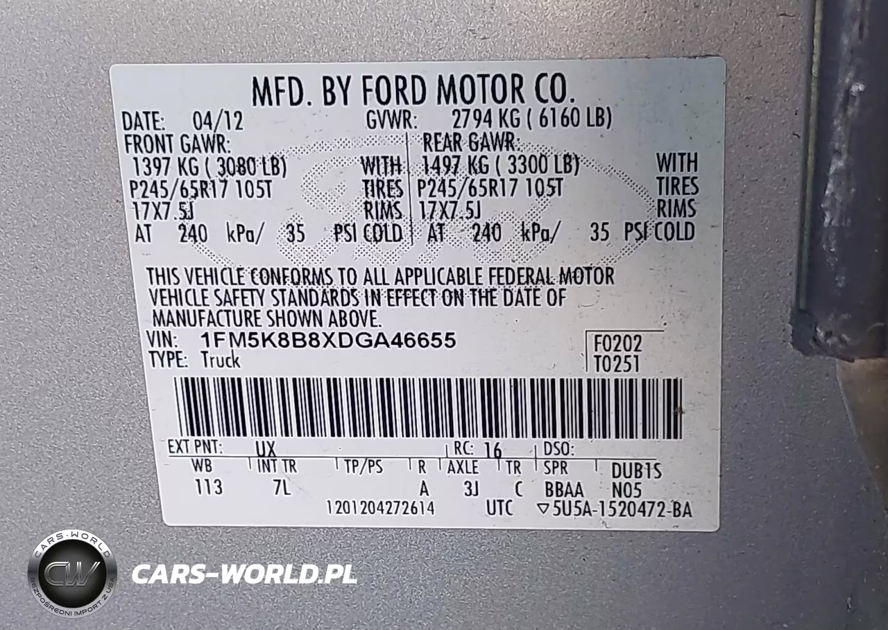 2013 Ford Explorer VIN:1FM5K8B8XDGA46655 - 9
