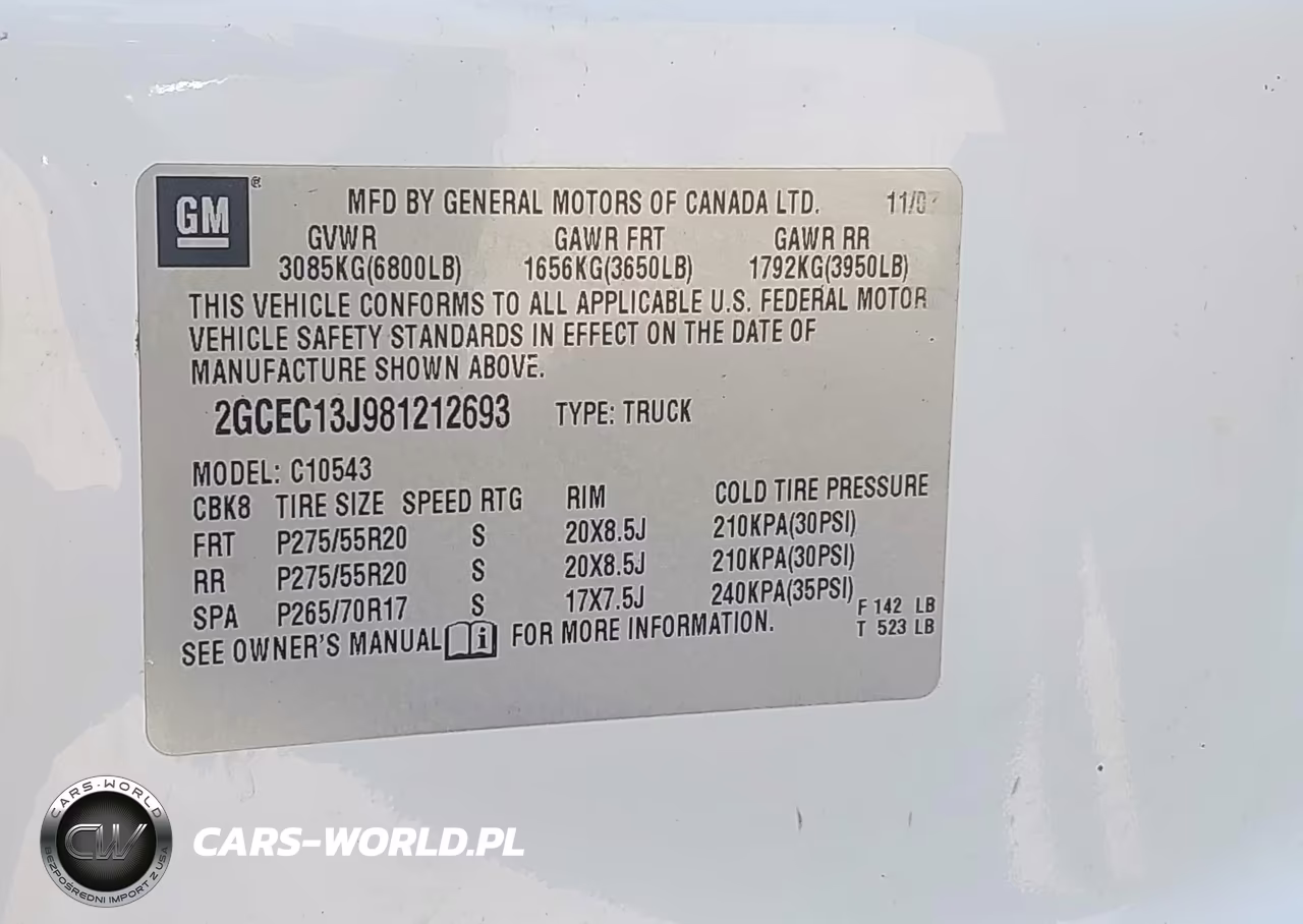 2008 Chevrolet Silverado 1500 Lt1 VIN:2GCEC13J981212693 - 9