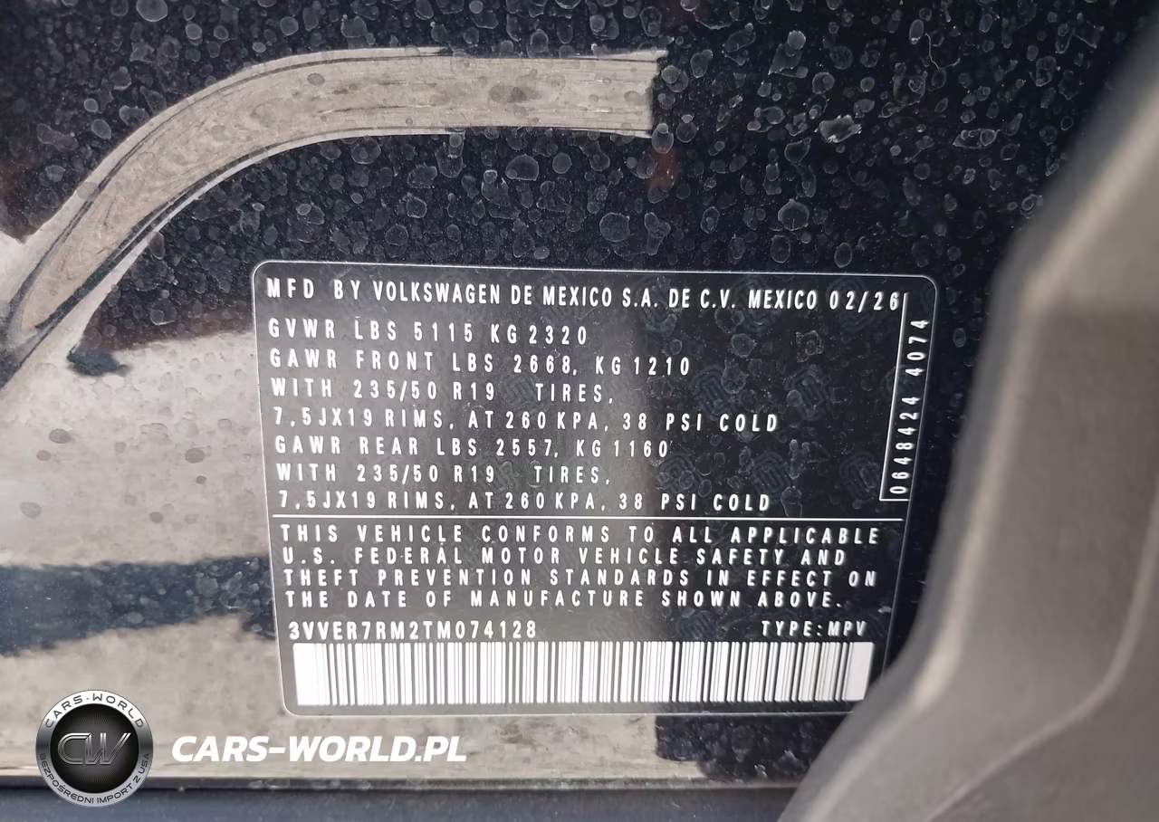 2026 Volkswagen Tiguan Se VIN:3VVER7RM2TM074128 - 9