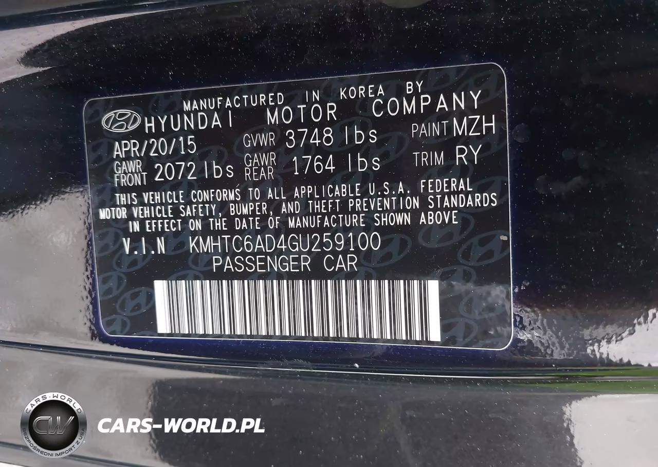 2016 Hyundai Veloster VIN:KMHTC6AD4GU259100 - 9