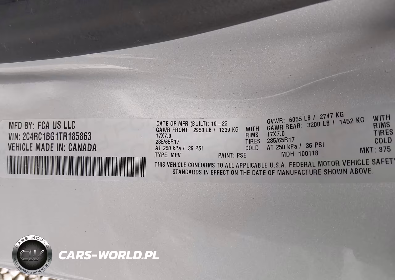 2026 Chrysler Pacifica Select VIN:2C4RC1BG1TR185863 - 9
