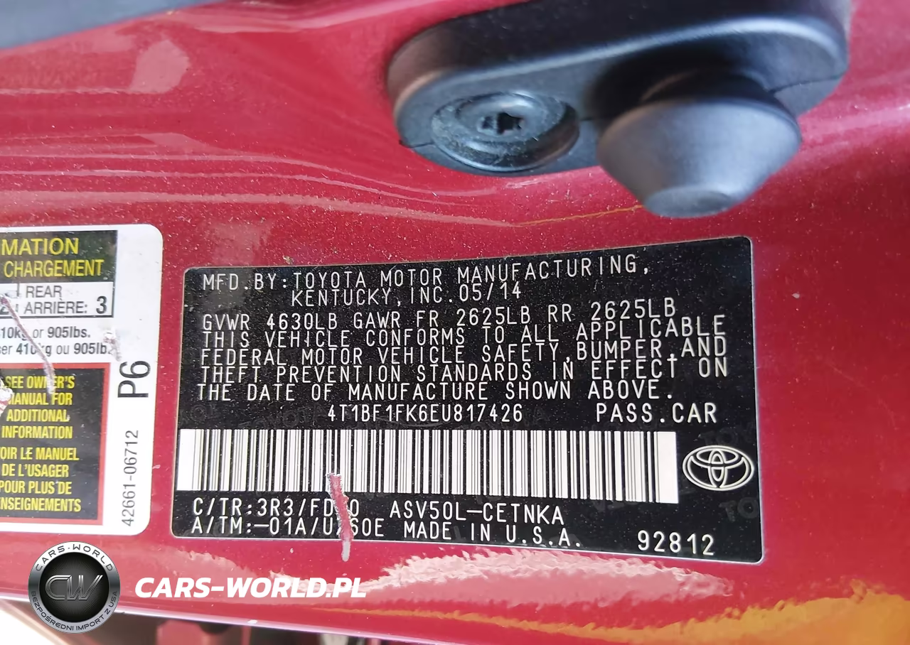 2014 Toyota Camry Le VIN:4T1BF1FK6EU817426 - 9